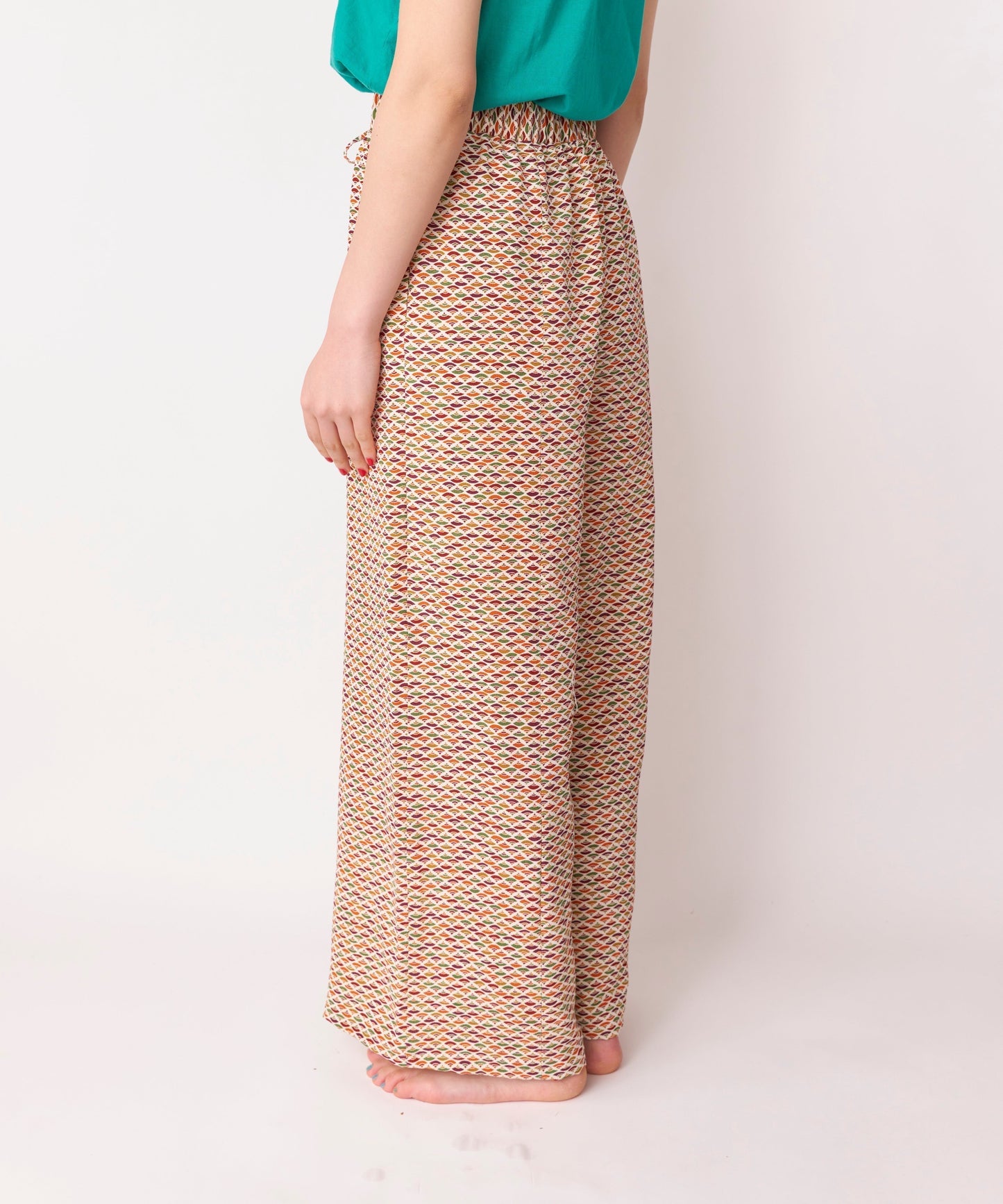Relax KIMONO wide pants リラックスキモノワイドパンツ TUPT1J039 小紋