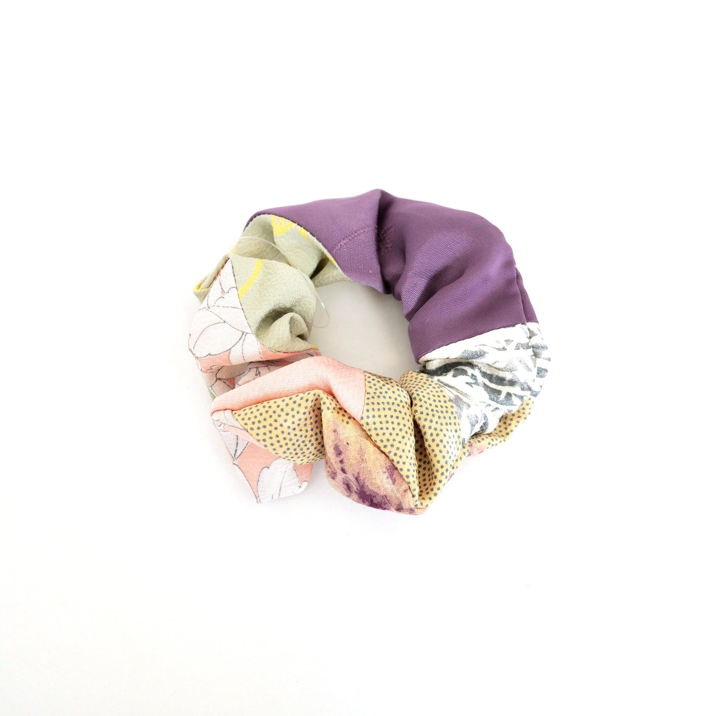 KIMONO Patchwork chouchou PUR キモノパッチワークシュシュ/パープル