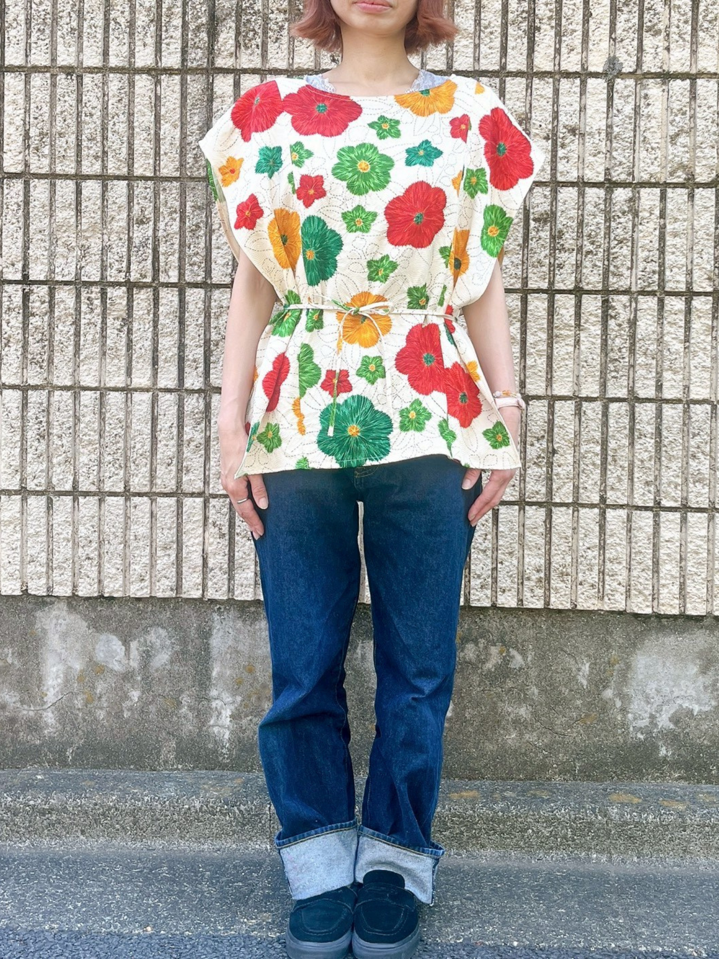 TUTT3E6010 キモノスクエアトップス　Kimono square tops