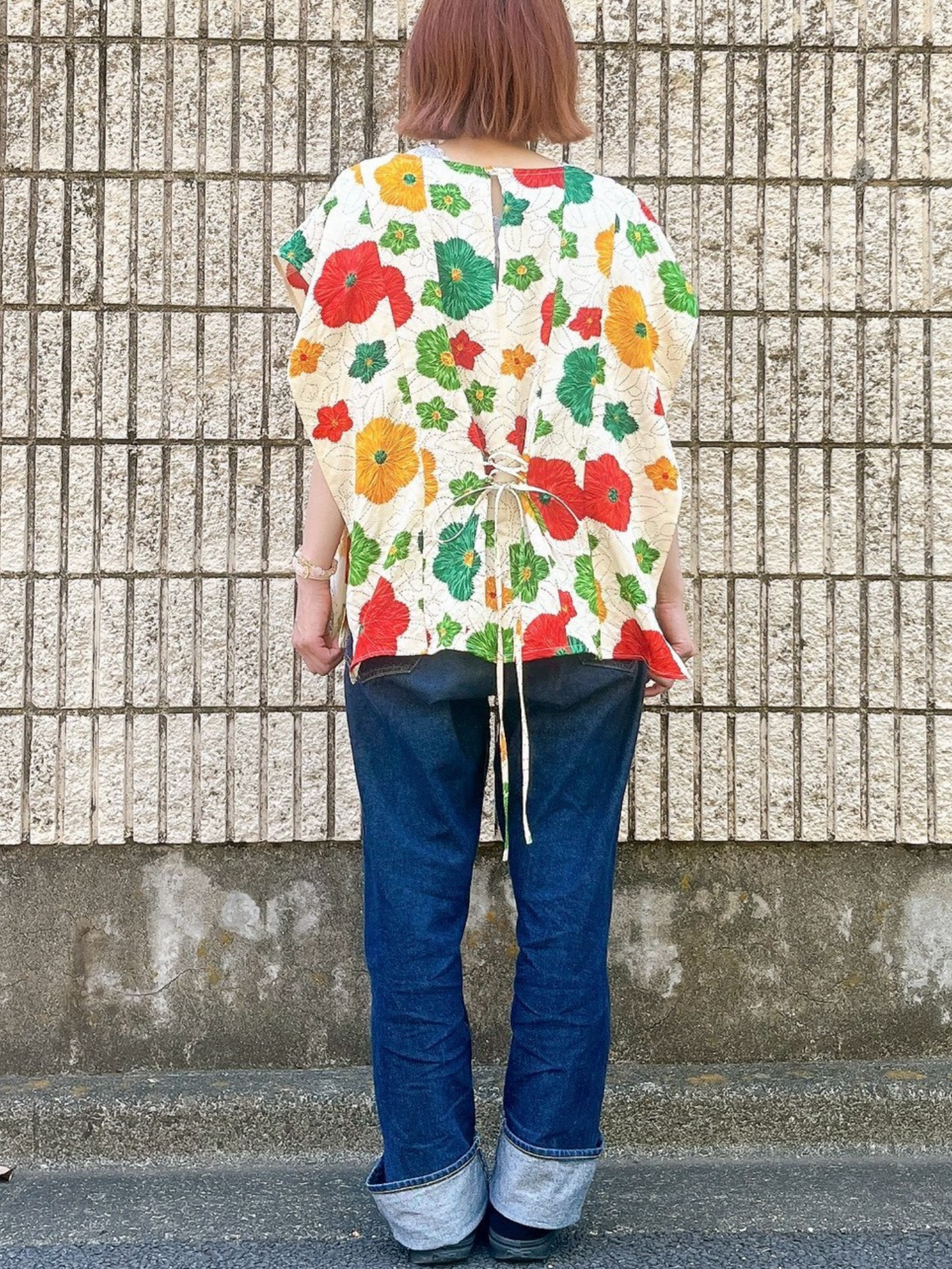 TUTT3E6010 キモノスクエアトップス　Kimono square tops