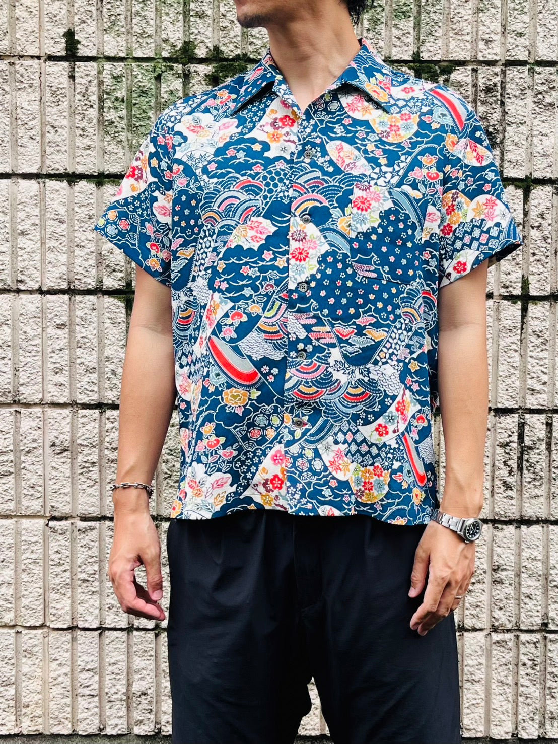 Kimono Men’s Shirts キモノメンズシャツ　サイズS　TUSH2S019