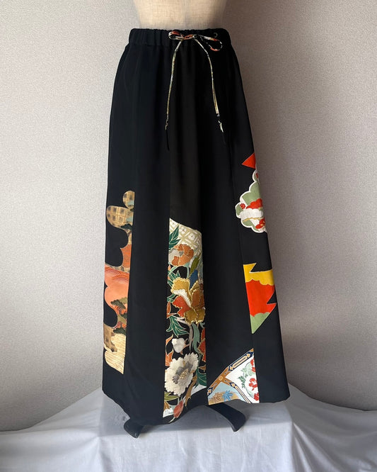 Tomesode multi skirt 黒留袖マルチスカート　TUSK3b001