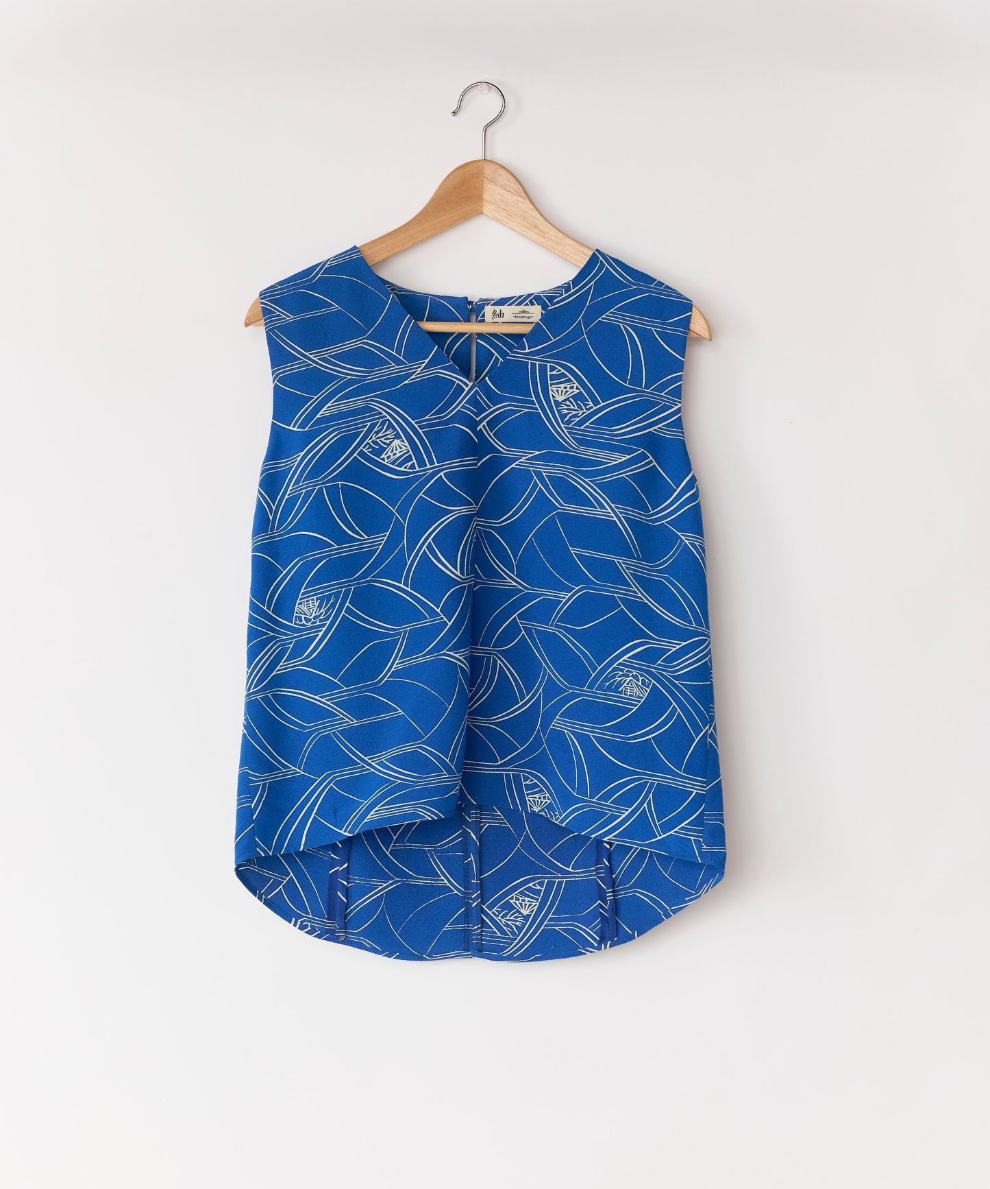 KIMONO tank top TUTT02E010-BLU