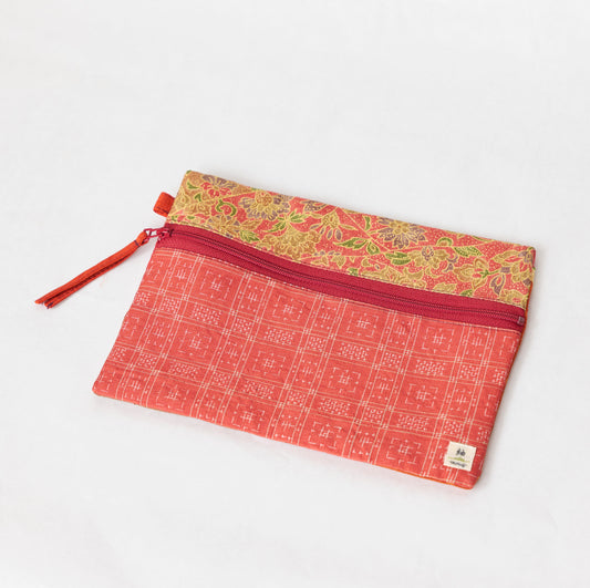 KIMONO patchwork pouch TUBG5D003RED